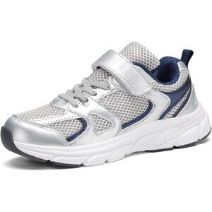 Kids Blue/Grey Casual Lightweight Breathable Classic Adjustable Running Sneaker